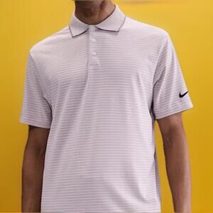 $90 Nike FZ7479-110 Mens XL Tour Dri-FIT Striped Golf Polo Shirt,Platinum Violet